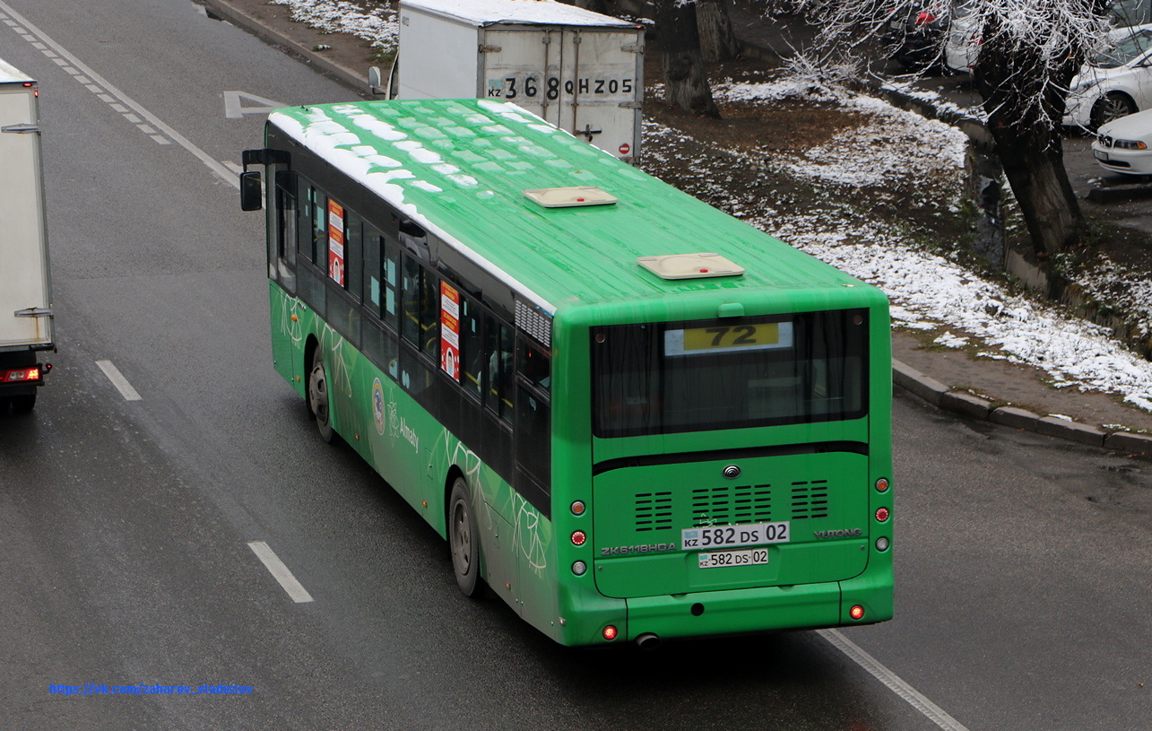 Алматы, Yutong ZK6118HGA № 582 DS 02