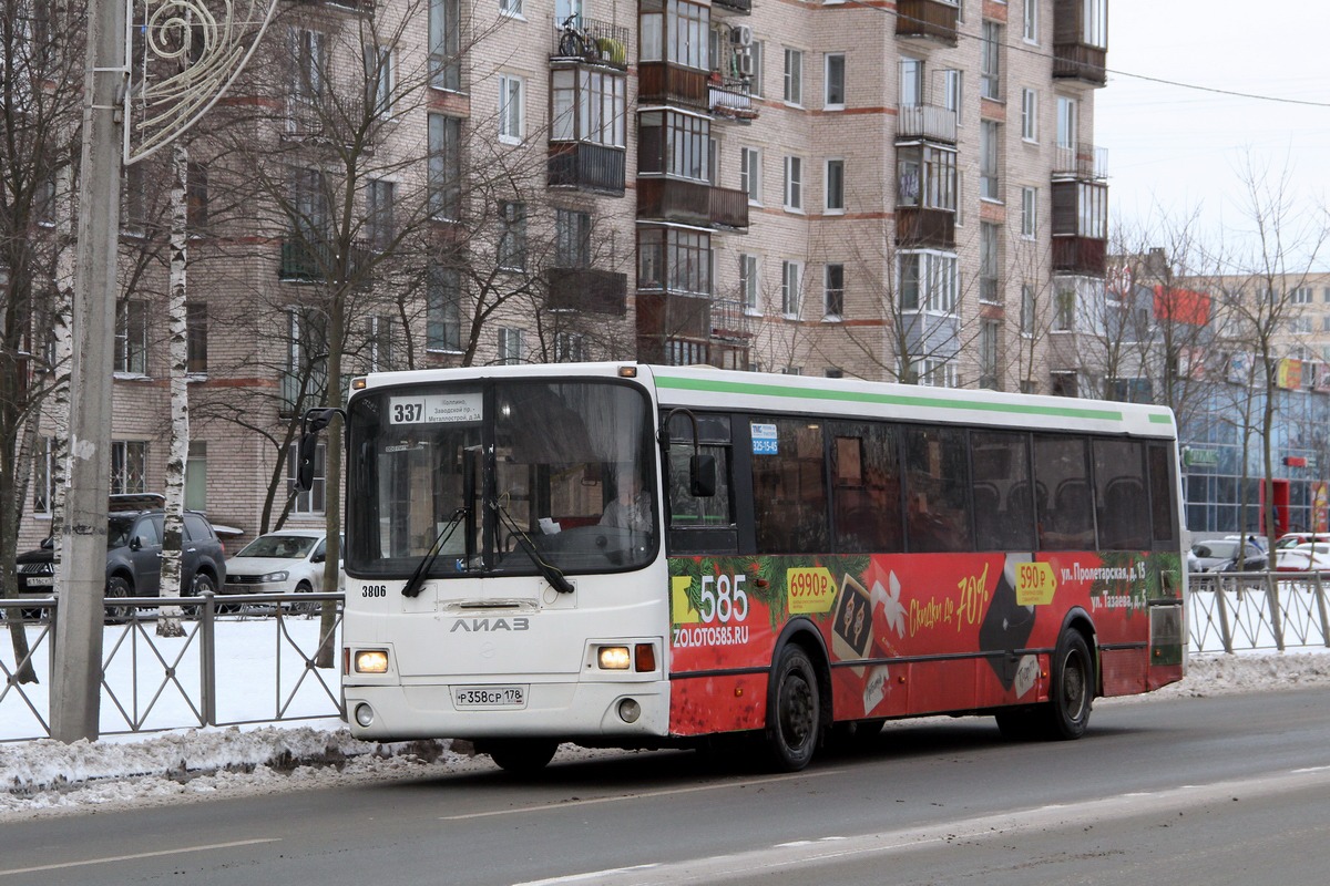 Санкт-Петербург, ЛиАЗ-5293.60 № 3806