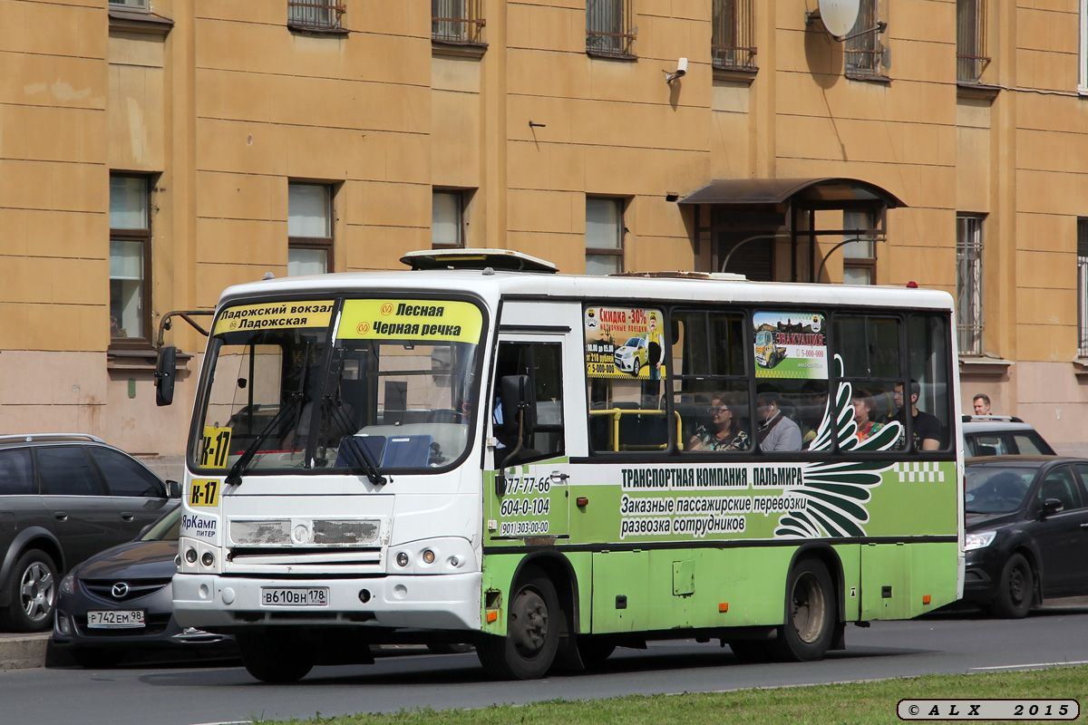 Санкт-Петербург, ПАЗ-320402-03 № В 610 ВН 178