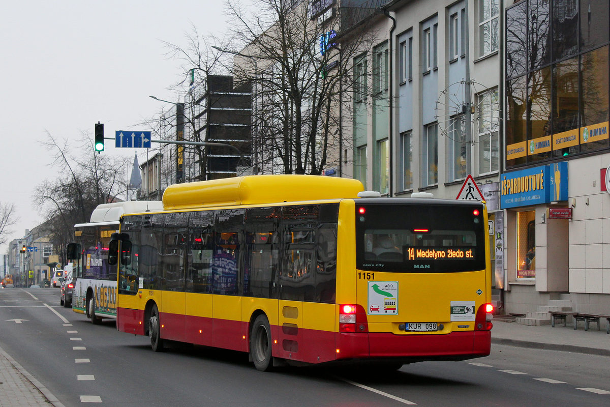 Литва, MAN A21 Lion's City NL273 CNG № 1151