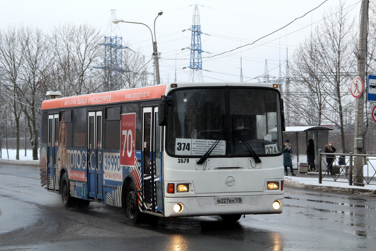 Санкт-Петербург, ЛиАЗ-5293.53 № 3579