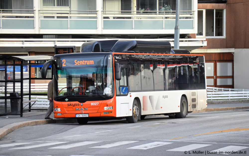 Норвегия, MAN A21 Lion's City NL313 CNG № 8027