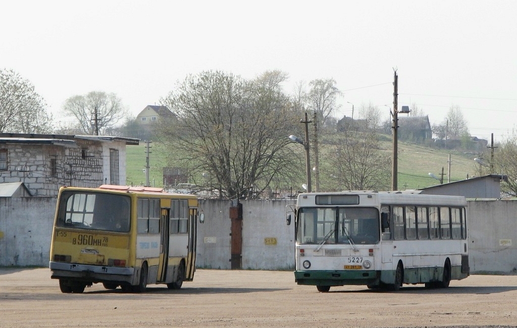 Санкт-Петербург, Ikarus 280.64 № 5055; Санкт-Петербург, ЛиАЗ-5256.00 № 5227