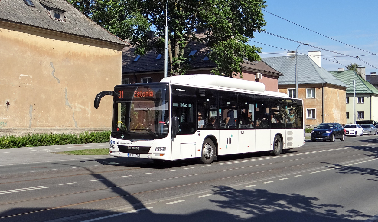 Эстония, MAN A21 Lion's City NL313 CNG № 3801