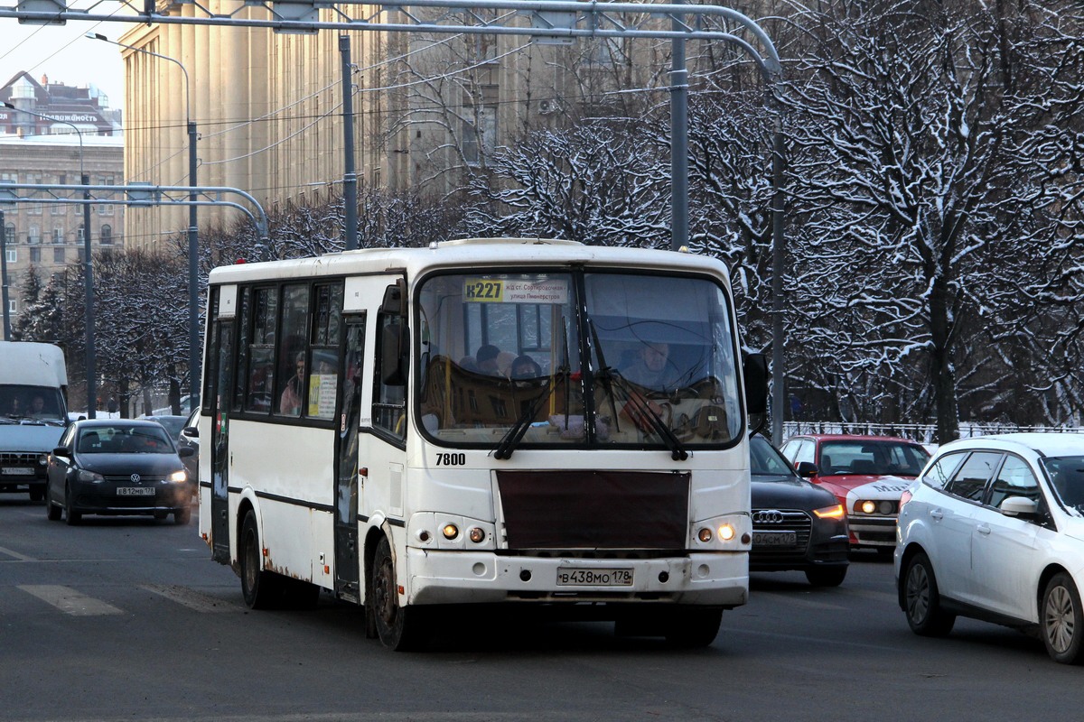 Санкт-Петербург, ПАЗ-320412-05 № 7800