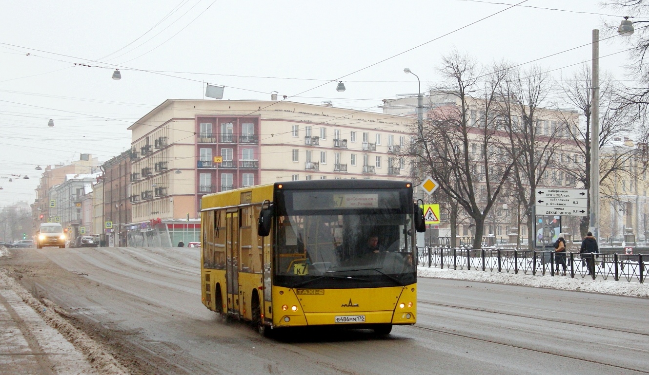 Санкт-Петербург, МАЗ-206.068 № В 486 ММ 178