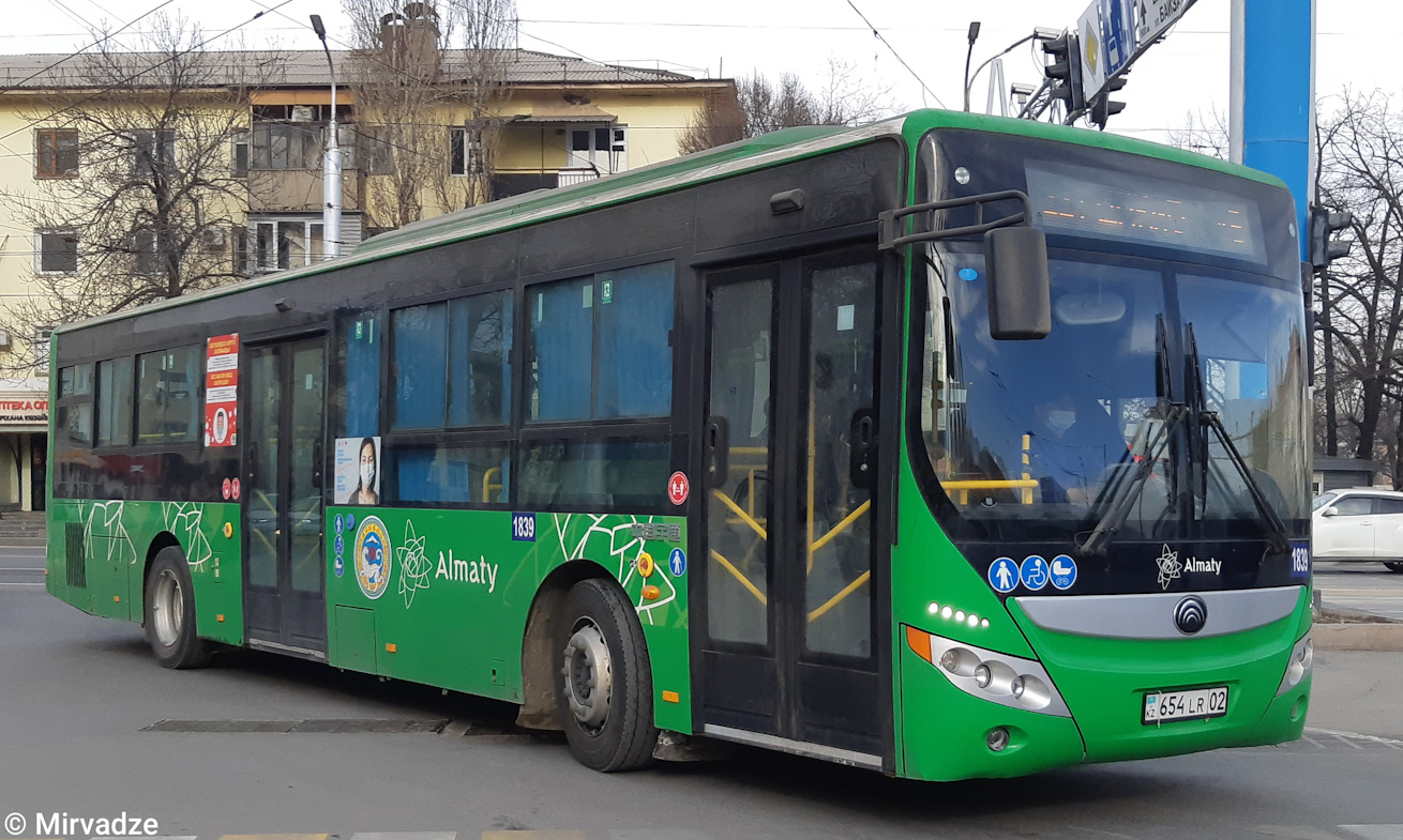 Алматы, Yutong ZK6118HGA № 1839