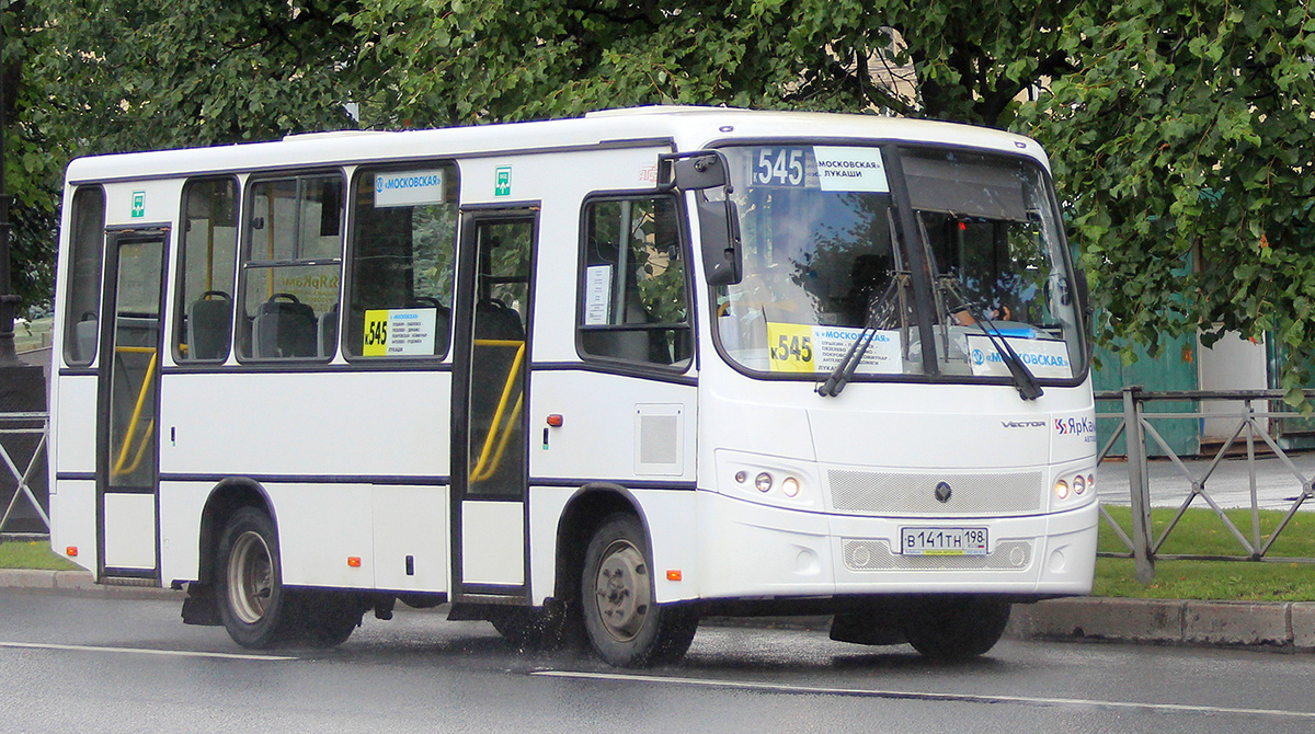 Санкт-Петербург, ПАЗ-320402-05 "Вектор" № В 141 ТН 198