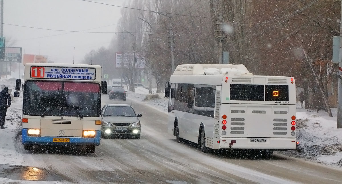 Саратовская область, Mercedes-Benz O405 № ВЕ 698 64; Саратовская область, ЛиАЗ-5292.67 (CNG) № В 609 ЕЕ 164