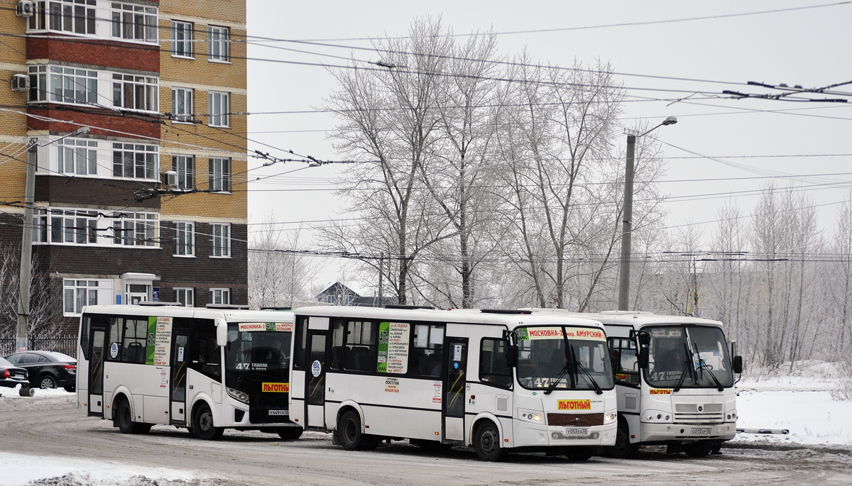 Obwód omski, PAZ-320412-14 "Vector" Nr У 053 ЕА 55; Obwód omski — Bus stops